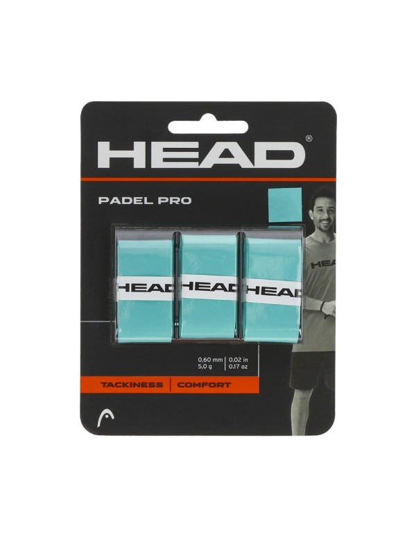 Pacote com 3 Overgrip Head Padel Pro Mint |HEAD |Overgrips