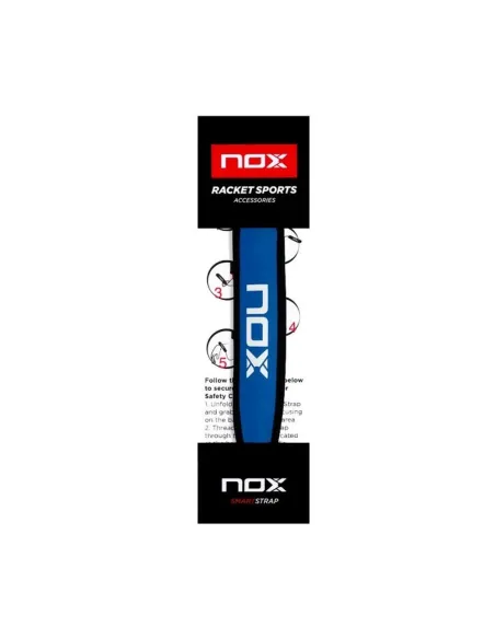 Cordão Nox Smartstrap Luxury Azul Logo Branco |NOX |Acessórios de padel