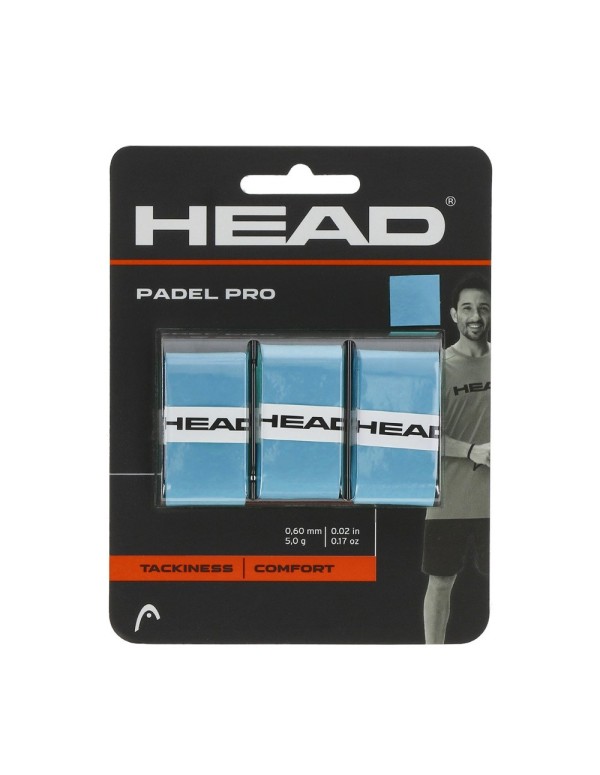 3 Units Overgrip Head Padel Pro 3 Blue |VISION |Overgrips