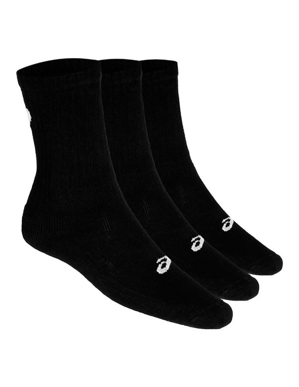 Chaussettes mi-mollet 3ppk noires |ASICS |Vêtements de padel ASICS
