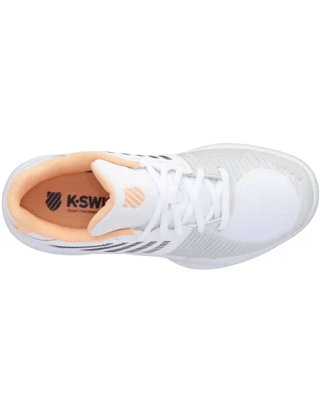 Kswiss Express Light 2 Blanc Pêche Femme 96744172 |K SWISS |Chaussures de padel K-Swiss