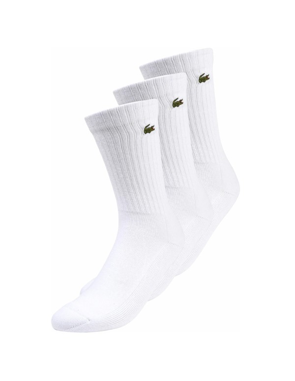 Pack 3 Calcetines Lacoste Blanco Ra4182z92. |LACOSTE |Meias remo