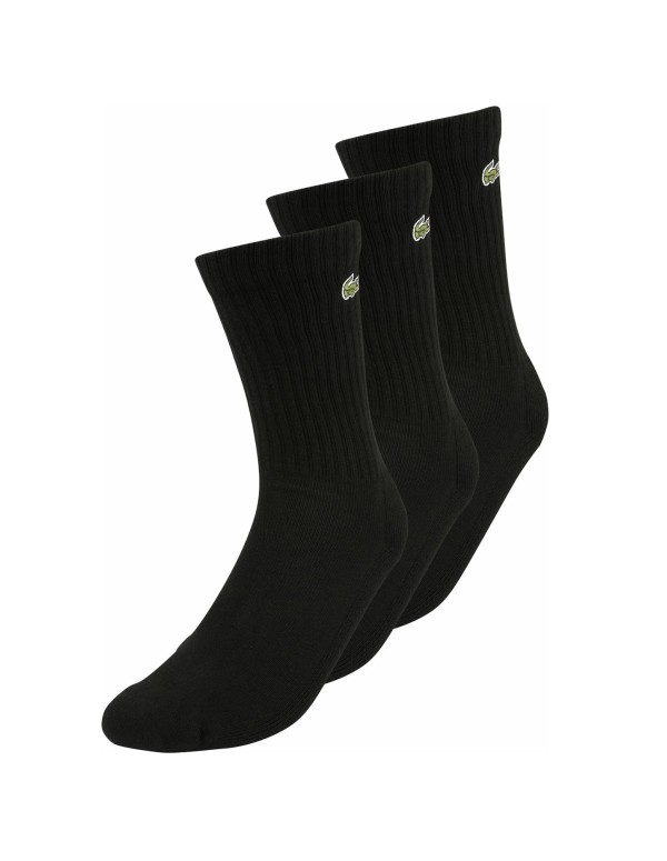 Pack 3 Calcetines Lacoste Negro Ra41828vm. |LACOSTE |Meias remo