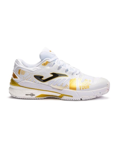 Joma Slam 22 World Padel Tour Clay Bianco Oro Donna Twptls2232P |JOMA |Scarpe da padel Joma