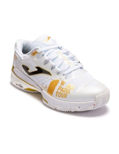 Joma Slam 22 World Padel Tour Clay White Oro Woman Twptls2232P |JOMA |Joma padel shoes