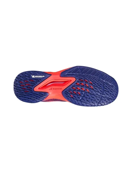 Babolat Jet Mach 3 All Court Blu Rosso Junior 32F21648 4093 |BABOLAT |Scarpe da padel BABOLAT
