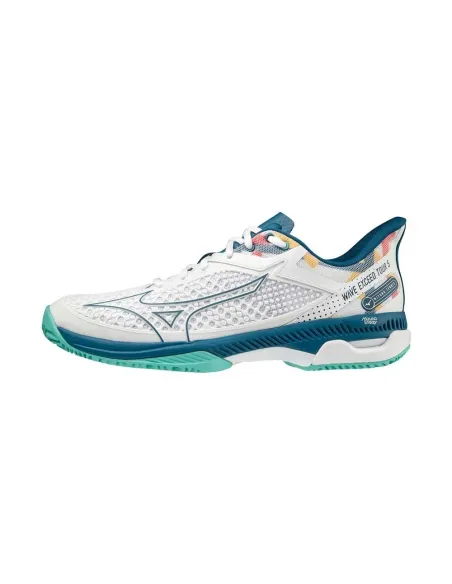 Mizuno Wave Exceed Tour 5 Clay Court Blanco Azul 61Gc2274 30 |MIZUNO |Zapatillas pádel MIZUNO