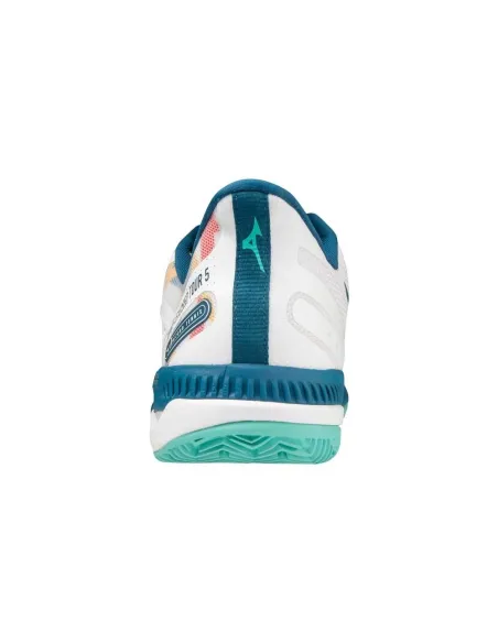 Mizuno Wave Exceed Tour 5 Clay Court Bianco Blu 61Gc2274 30 |MIZUNO |Scarpe da padel MIZUNO Mizuno Wave Exceed Tour 5 Clay Court Bianco Blu 61Gc2274 30 |MIZUNO |Scarpe da padel MIZUNO