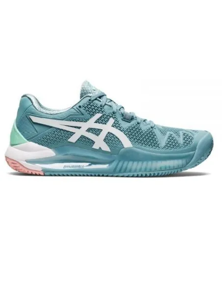 Asics Gel-Resolution 8 Clay Blue White Women 1042A070 408 |ASICS |ASICS padel shoes