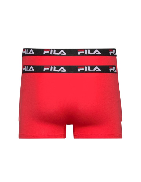 Pack 2 Boxer Fila Rojo Negro Fu5141/2 118 |FILA |Vêtements de padel