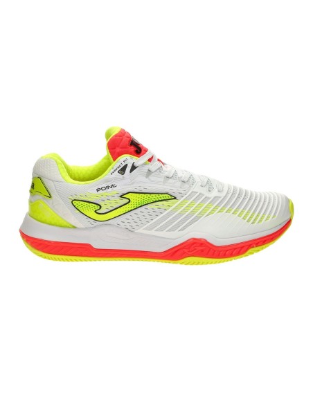 Joma Point 21 Clay Bianco Arancione Fluo Tpoinw2102P |JOMA |Scarpe da padel Joma Joma Point 21 Clay Bianco Arancione Fluo Tpoinw2102P |JOMA |Scarpe da padel Joma