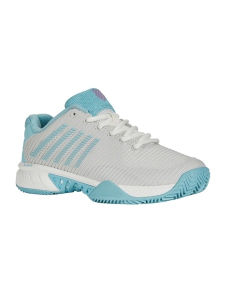 Kswiss Hypercourt Express 2 Hb Femme Blanc Bleu 96614190 |K SWISS |Chaussures de padel K-Swiss