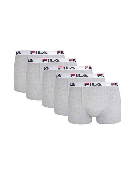 Pack 5 Boxer Fila Fu5016/5 400 Gris |FILA |Vêtements de padel Pack 5 Boxer Fila Fu5016/5 400 Gris |FILA |Vêtements de padel