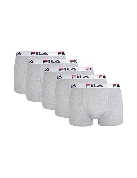 Pack 5 Boxer Fila Fu5016/5 400 Gris |FILA |Vêtements de padel Pack 5 Boxer Fila Fu5016/5 400 Gris |FILA |Vêtements de padel