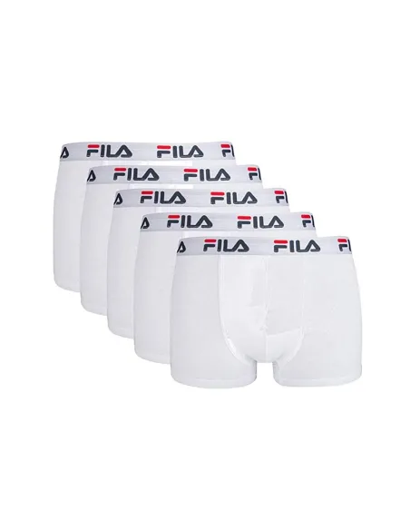 Pack 5 Boxers Fila Fu5016/5 300 Blanc |FILA |Vêtements de padel