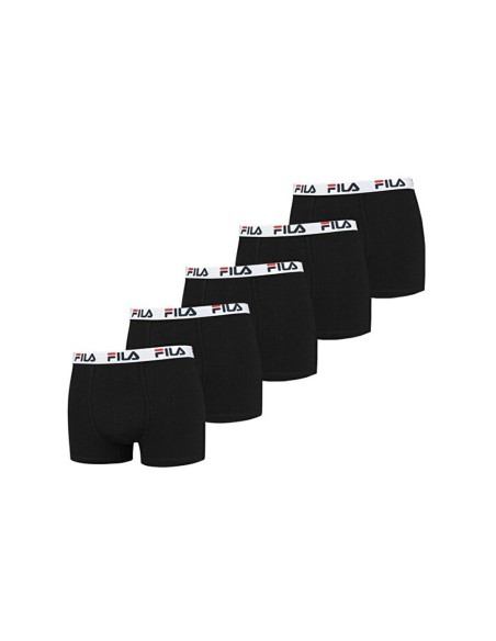 Confezione 5 Boxer Fila Nero |FILA |Abbigliamento da padel Confezione 5 Boxer Fila Nero |FILA |Abbigliamento da padel