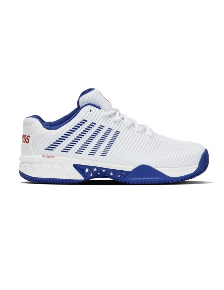 Kswiss Hypercourt Express 2 Hb Branco Azul 06614197 Wh/Clscbl |K SWISS |Sapatilhas de padel K-Swiss