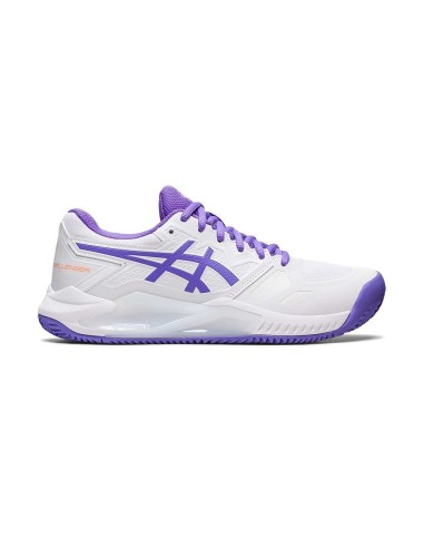 Asics Gel-Challenger 13 Clay Blanc Et Violet Femme 1042A165-104 |ASICS |Chaussures de padel ASICS