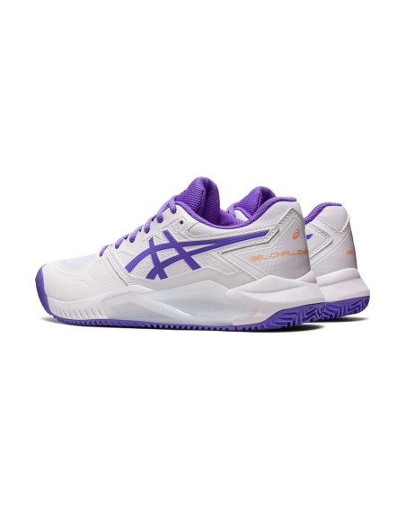 Asics Gel-Challenger 13 Clay Branco E Roxo Mulher 1042A165-104 |ASICS |Sapatilhas de padel ASICS
