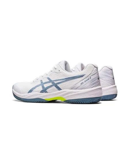 Asics Gel-Game 9 Clay Branco Lima 1041A358 101 |ASICS |Sapatilhas de padel ASICS Asics Gel-Game 9 Clay Branco Lima 1041A358 101 |ASICS |Sapatilhas de padel ASICS