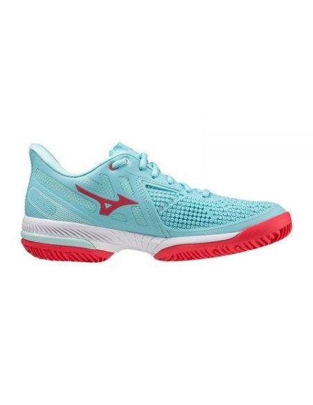 Mizuno Wave Exceed Tour Cc Wos Celeste Rojo Mujer |MIZUNO |Chaussures de padel MIZUNO