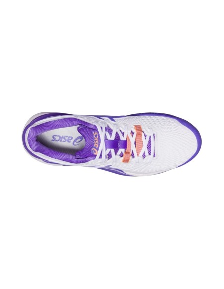 Asics Gel Resolution 9 Clay Branco Roxo Mulher 1042A224-101 |ASICS |Sapatilhas de padel ASICS
