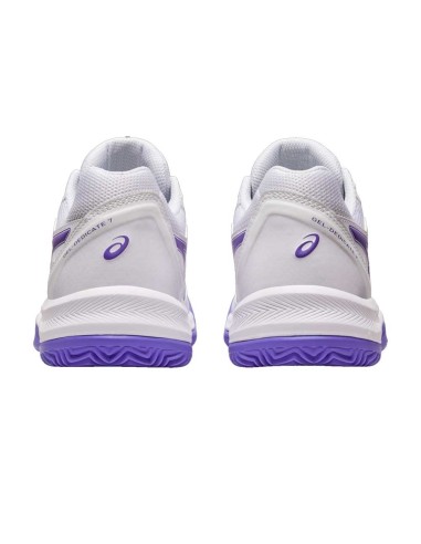 Asics Gel-Dedicate 7 Clay Bianco Viola Donna 1042A168-104 |ASICS |Scarpe da padel ASICS