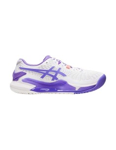 Asics Gel-Resolution 9 Bianco Viola Donna 1042A208-101 |ASICS |Scarpe da padel ASICS