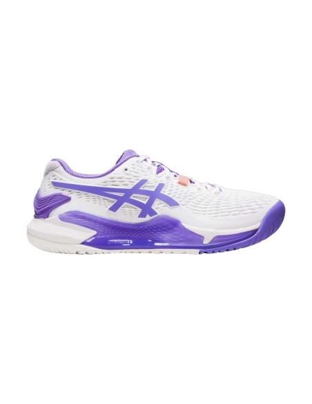 Asics Gel-Resolution 9 Blanco Morado Mujer 1042A208-101 |ASICS |Zapatillas pádel ASICS