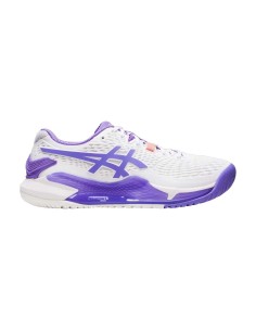 Asics Gel-Resolution 9 Blanco Morado Mujer 1042A208-101 |ASICS |Zapatillas pádel ASICS 2