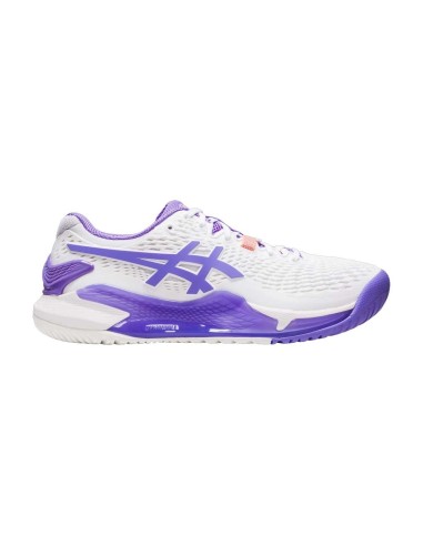 Asics Gel-Resolution 9 Branco Roxo Mulher 1042A208-101 |ASICS |Sapatilhas de padel ASICS