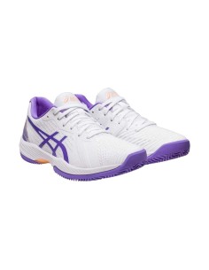 Asics Solution Swift Ff Branco Roxo 1042A197-105 Mulher |ASICS |Sapatilhas de padel ASICS 2