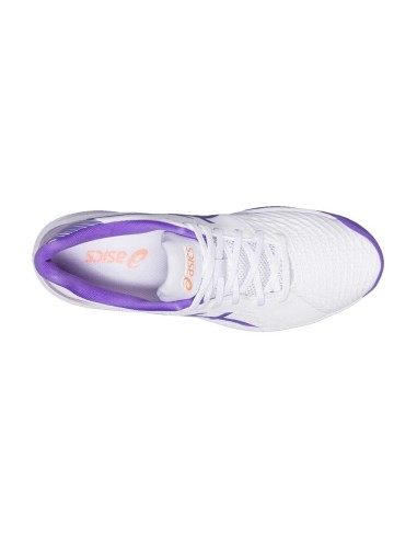Asics Solution Swift Ff Branco Roxo 1042A197-105 Mulher |ASICS |Sapatilhas de padel ASICS