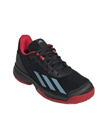 Adidas Courtflash K Noir Rouge Junior Hp9717 |ADIDAS |Chaussures de padel ADIDAS