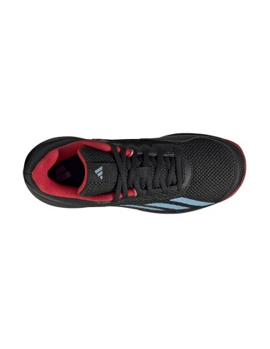 Adidas Courtflash K Noir Rouge Junior Hp9717 |ADIDAS |Chaussures de padel ADIDAS