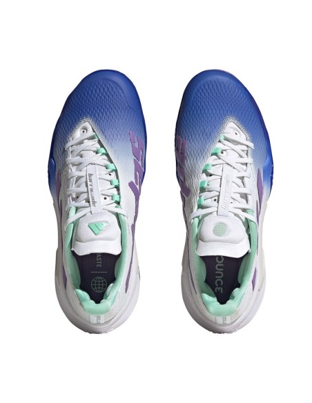Adidas Barricade Clay Blanc Bleu Femme Hq8428 |ADIDAS |Chaussures de padel ADIDAS Adidas Barricade Clay Blanc Bleu Femme Hq8428 |ADIDAS |Chaussures de padel ADIDAS