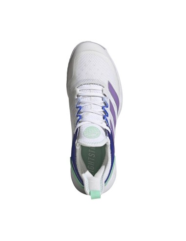 Adidas Adizero Ubersonic 4 Lançat Branco Roxo Mulher Hq8390 |ADIDAS |Sapatilhas de padel ADIDAS