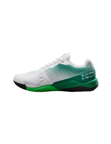 Wilson Rush Pro 4.0 Clay Bianco Verde Wrs330730 |WILSON |Scarpe da padel WILSON