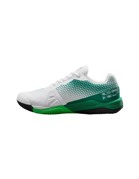Wilson Rush Pro 4.0 Clay White Green Wrs330730 |WILSON |WILSON padel shoes
