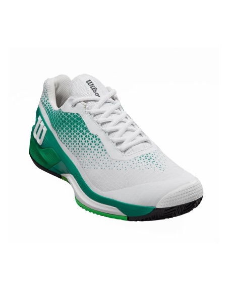 Wilson Rush Pro 4.0 Clay Branco Verde Wrs330730 |WILSON |Sapatilhas de padel WILSON