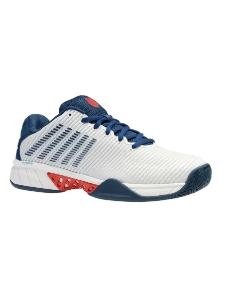 Kswiss Hypercourt Express 2 Blanc Bleu Marine 6614146 |K SWISS |Chaussures de padel K-Swiss Kswiss Hypercourt Express 2 Blanc Bleu Marine 6614146 |K SWISS |Chaussures de padel K-Swiss