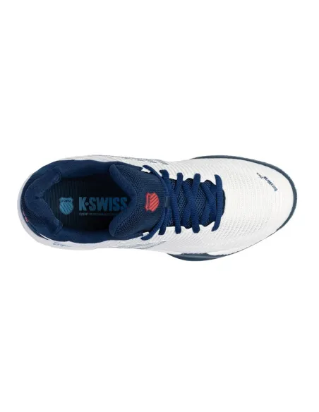 Kswiss Hypercourt Express 2 Blanc Bleu Marine 6614146 |K SWISS |Chaussures de padel K-Swiss Kswiss Hypercourt Express 2 Blanc Bleu Marine 6614146 |K SWISS |Chaussures de padel K-Swiss