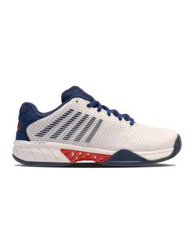 Kswiss Hypercourt Express 2 Blanc Bleu Marine 6614146 |K SWISS |Chaussures de padel K-Swiss
