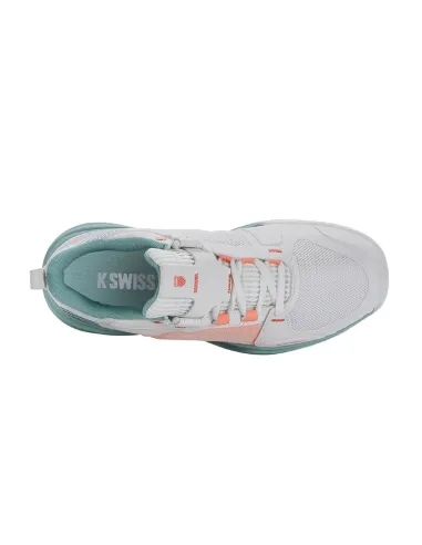 Kswiss Ultrashot Team Branco Coral Mulher 97395143 |K SWISS |Sapatilhas de padel K-Swiss
