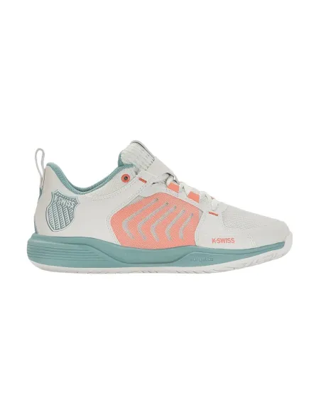 Kswiss Ultrashot Team Blanc Corail Femme 97395143 |K SWISS |Chaussures de padel K-Swiss Kswiss Ultrashot Team Blanc Corail Femme 97395143 |K SWISS |Chaussures de padel K-Swiss