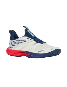 Kswiss Speed Trac Bianco Blu Rosso 7392146 |K SWISS |Scarpe da padel K-Swiss