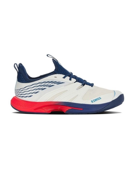 Kswiss Speed Trac Branco Azul Vermelho 7392146 |K SWISS |Sapatilhas de padel K-Swiss