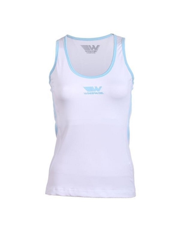 Camiseta Wingpadel W-Lisa Azul Blanco Niña