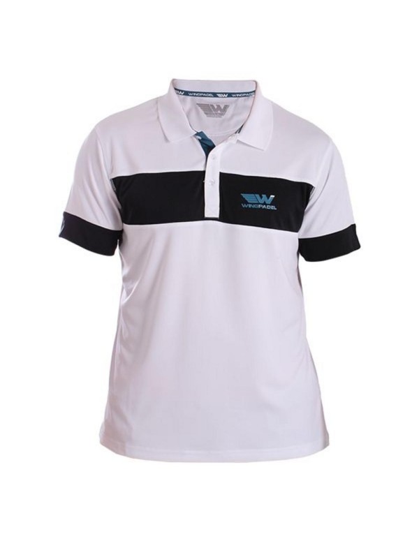 Camiseta Wingpadel W-Theo Blanca Negra Niño |WINGPADEL |Paddle polo shirts
