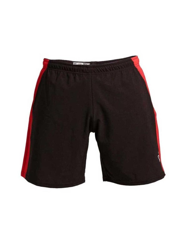 Pantalon Black Crown Turku Negro-Rojo |BLACK CROWN |Pantalones cortos pádel